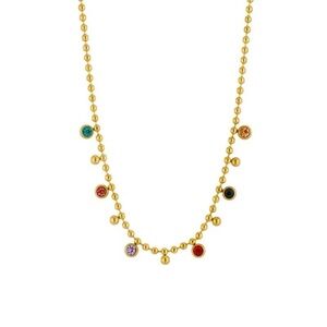 18K Gold Plated Colorful Beaded Necklace